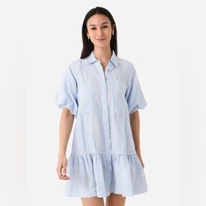 Jonathan Simkhai Crissy Striped Linen Shirting Dress size small